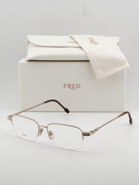 Fred FG50048F 032 Men Rectangle 55mm Eyeglasses - Gold